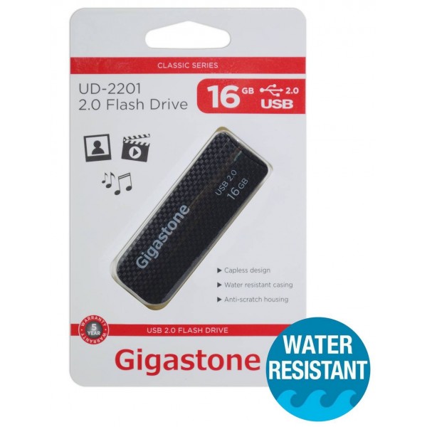 Gigastone Flash Drive 16GB UD-2201 USB 2.0 Traveler Μαύρο 